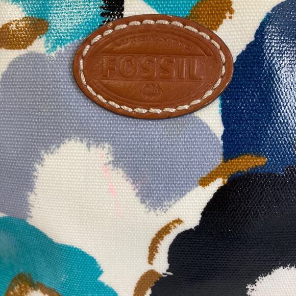 FOSSIL SMALL COATTED CANVAS BLUEPRINT CROSSBODY BAG (ASIS) - Picture 2 of 16